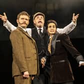 The Hound of the Baskervilles: Niall Ransome, Jake Ferretti, Serena Manteghi. Picture from Pamela Raith SUS-211029-090916001