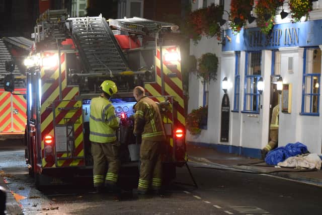 Fire at the Ship Inn, Eastbourne. Photo by Dan Jessup SUS-211027-082601001