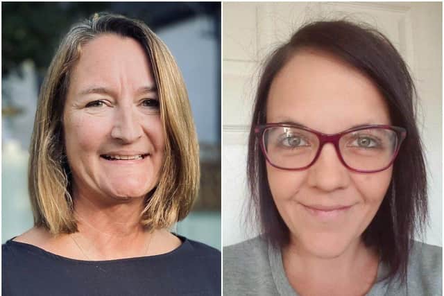 Sonya Mallin from Worthing, left, and Jess Tomlinson from Warwickshire have joined forces to call on the government to reduce autism assessment waiting times