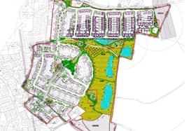 Proposed layout of the 300-home Hailsham development