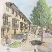 A watercolour by Andrew Bain of how Kingsham Road could look under Chichester Society's proposals