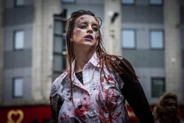 Zombie flash mob in Eastbourne this weekend. Photo from Cherry Dance. SUS-211029-112814001