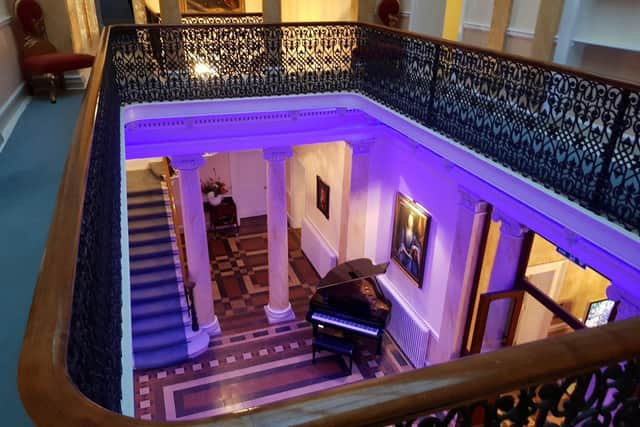 The grand entrance hall at Leonardslee Lakes and Gardens