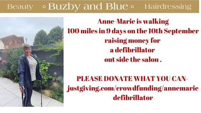 Anne-Marie walked 100 miles to help raise money for a defibrillator in the Chichester City Centre. SUS-210111-124649001