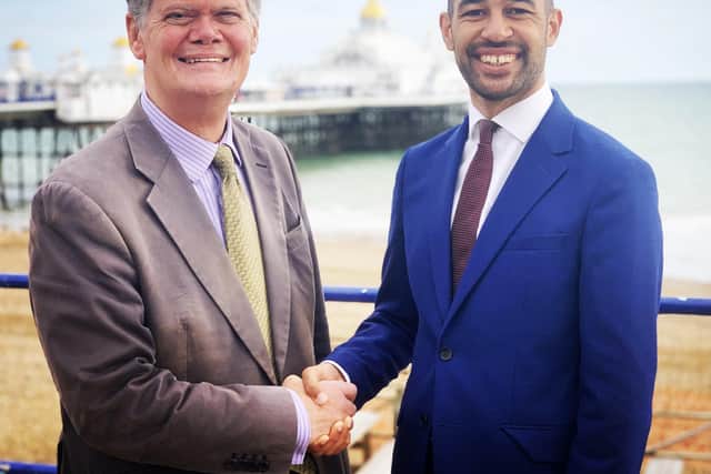 Former MP Stephen Lloyd and Josh Babarinde OBE SUS-210211-115132001
