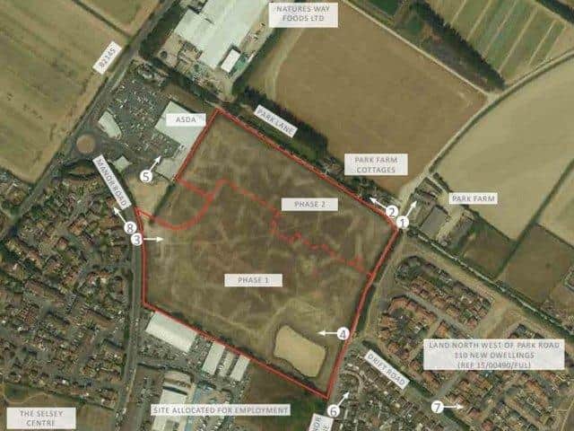 Hybrid application for 119 homes in phase 1 and up to 74 homes in phase 2 on Land East Of Manor Road, Selsey. SUS-210211-120500001