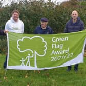 Friends of Old Town Recreation Park celebrating the 'green flag' award. Picture from Eastbourne Borough Council SUS-210211-145510001