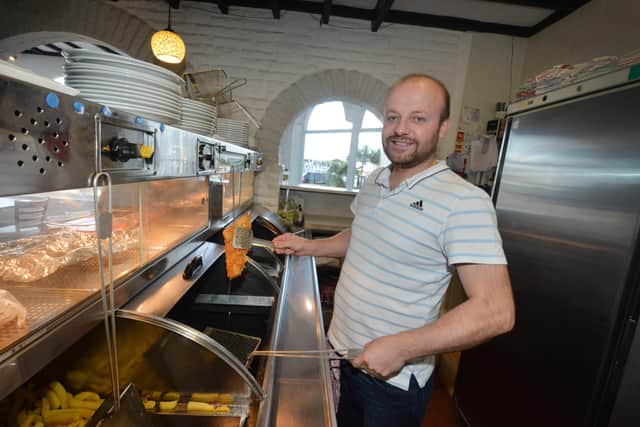 The Famous Cod Father Fish Bar in Hastings.
Owner Altin Hasa. SUS-210211-150727001