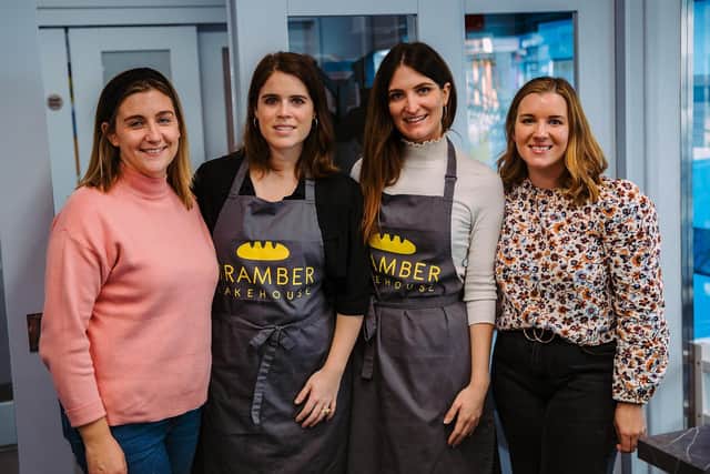 Princess Eugenie of York visits Bramber Bakehouse in Eastbourne. Photo by Paul Johnson. SUS-210311-144918001
