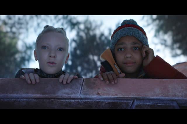 Raffiella Chapman as Skye with Jordan A. Nash as Nathan in this year's John Lewis Christmas advert. Picture from John Lewis plc SUS-210411-102649001