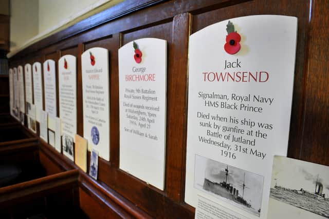 Remembrance Exhibition at Holy Trinity Church, Rudgwick. . Pic S Robards SR2111021 SUS-210211-171010001