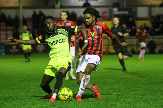 Action from Lewes' win over Carshalton / Picture: James Boyes
