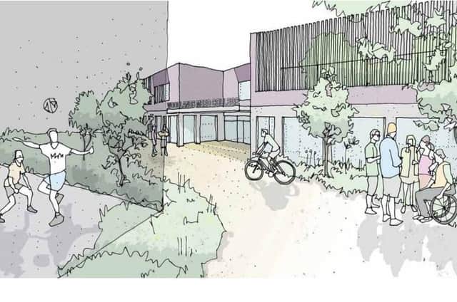 Proposed new college for Woodlands Meed in Burgess Hll