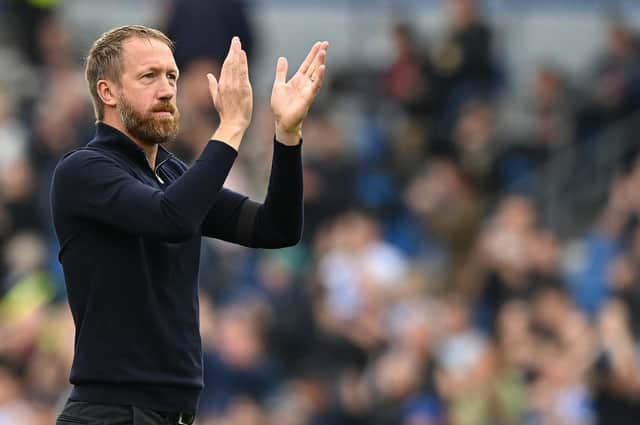 Brighton & Hove Albion manager Graham Potter spoke to the press this afternoon ahead of Saturday's Premier League match with Newcastle United. Picture by Glyn Kirk/AFP/Getty Images