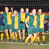 Horsham celebrate beating Maidenhead 4-1 in the FA Cup first round proper in 2007-08, setting up a second round clash with Roberto Martinez's Swansea City