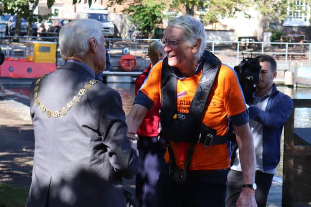 Mick Stanley meets the mayor of Chichester