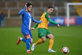Tommy Kavanagh in action for Horsham against Carlisle United in the FA Cup first round. Picture by Getty Images