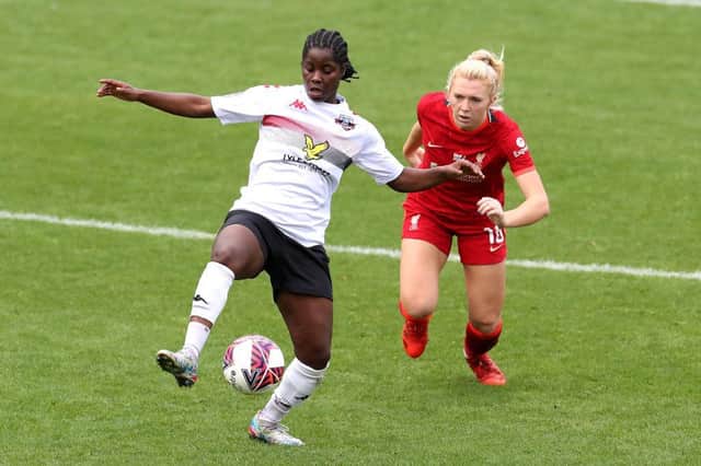 Freda Ayisi scored early for Lewes but they were beaten by Watford / Picture: Getty