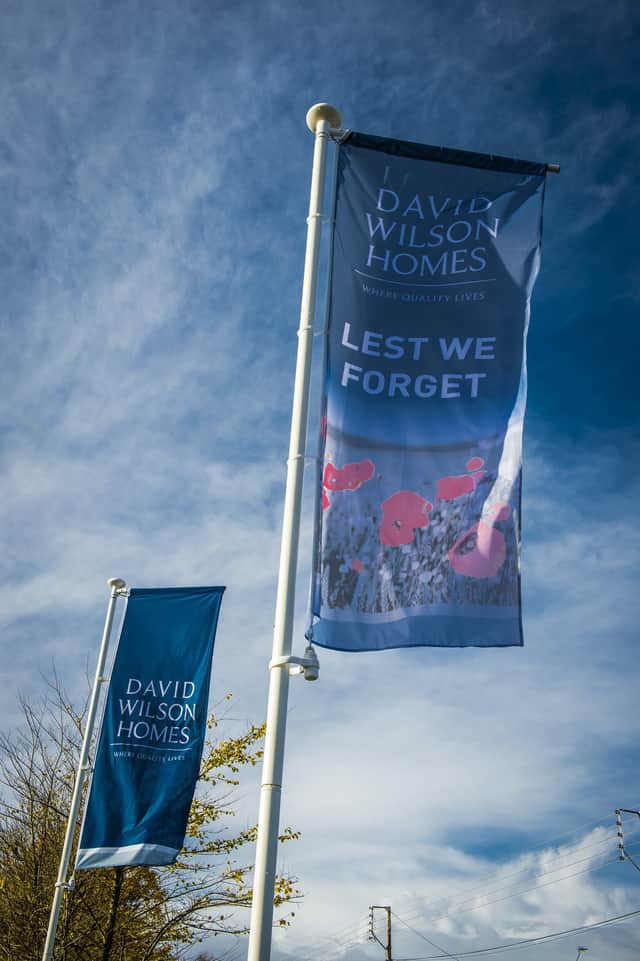 The flags will be remain in place until Rememberance Sunday on November 14 SUS-210811-095714001