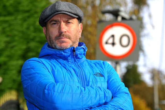 Simon Pockett is calling for speed cameras to be installed to enforce the speed limit on a section of Lewes Road. Picture: Steve Robards, SR2111061.