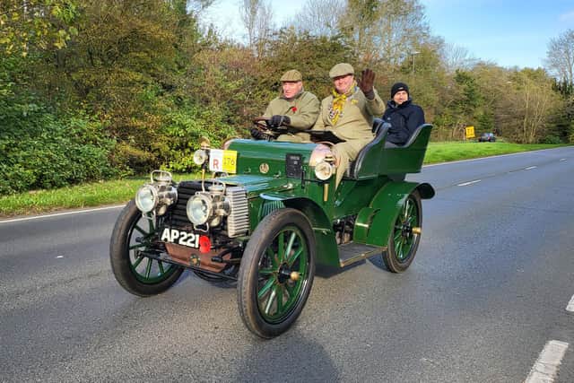 One of the amazing cars travelling up the A23 towards Pease Pottage