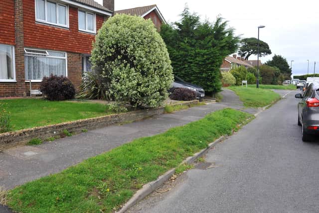 Saxon Close bus stop, which originally stood on a grass verge on Old Worthing Road — between East Preston and Angmering — was removed by West Sussex County Council earlier this year. Photo: Steve Robards SR2111063