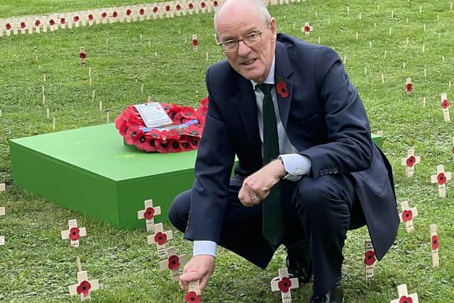 Bognor Regis MP Nick Gibb planted a cross and poppy in the House of Commons Constituency Garden of Remembrance on behalf of the people of Bognor Regis