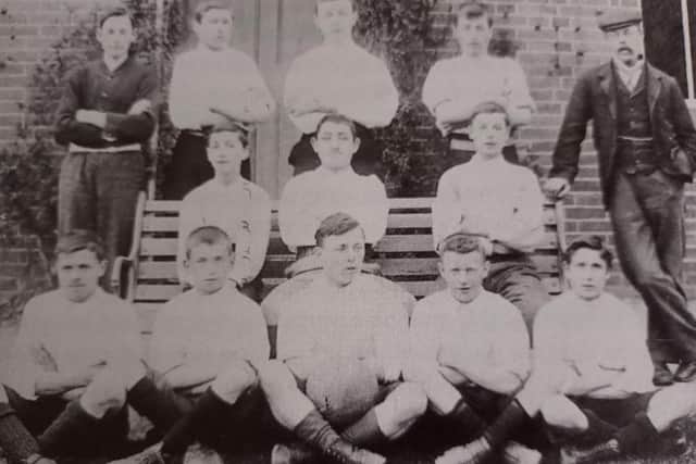 Crawley FC 1890 with Bill Denman (Age 12) first left middle row     												                       Credit: Nadine Hygate “Crawley revisited”