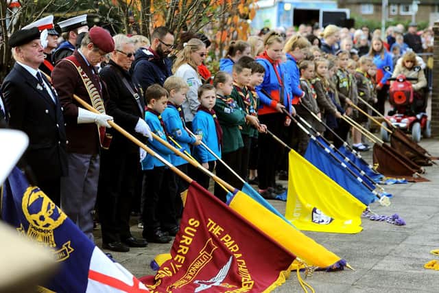 A previous Remembrance Sunday event in Burgess Hill