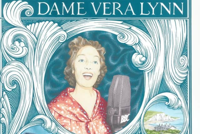 Neil Gower's portrait of Dame Vera Lynn, which commemorates the singer's life and work, as well as her love of Ditchling. Picture: Neil Gower/Ditchling Museum.