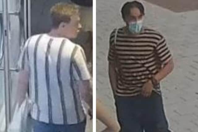Police are looking to speak to these two men. Do you know them?