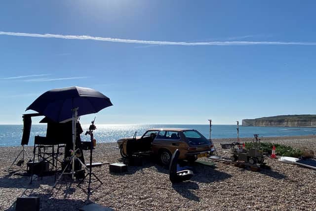 Filming a Twinings Tea advert in Sussex.