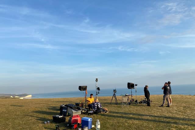Filming near Beachy Head