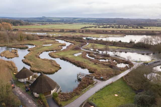 An aerial view of the Arundel Wetland Centre