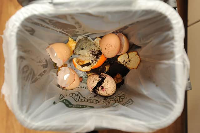 Example of a food waste caddy