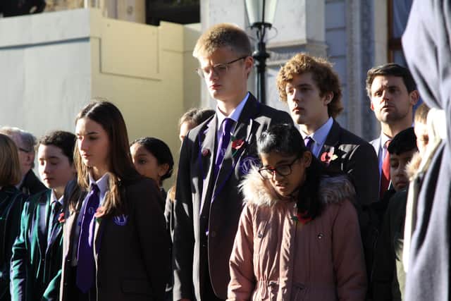 Worthing High School students laid wreaths at the Cenotaph in London on Armistice Day