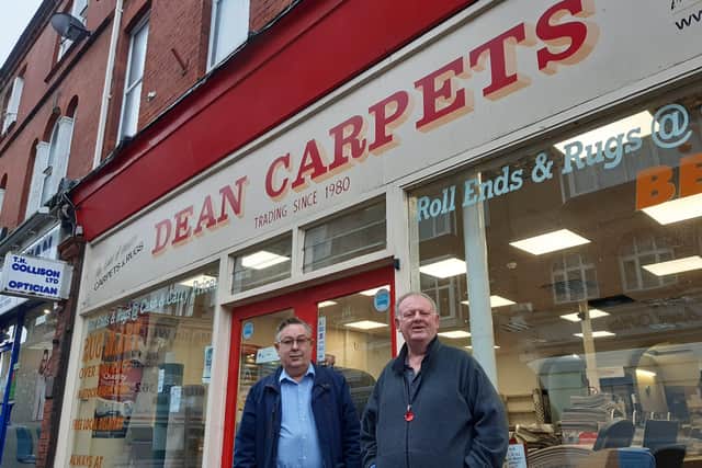 Dean Carpets is closing down in December as Trevor and Chris retire