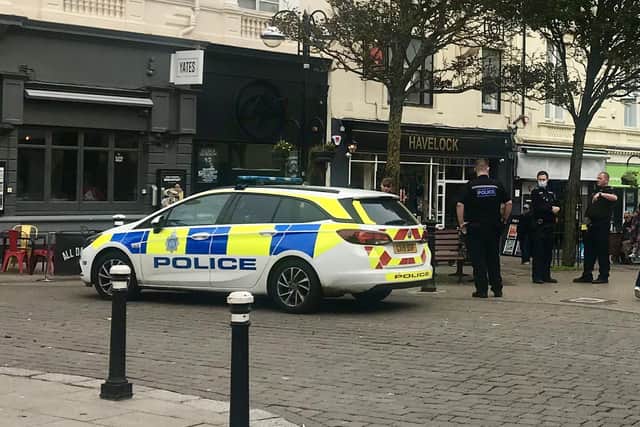 Police arrested a man in Hastings town centre on November 6. He was later charged with possessing an offensive weapon in a public place.