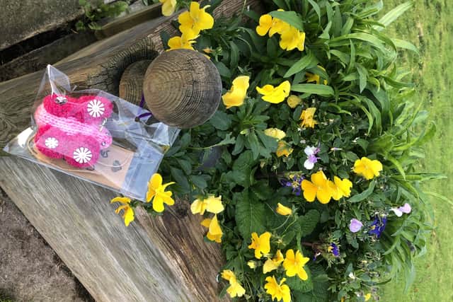 East Preston Yarnbombers, a secret group, has provided many lovely flowers, butterflies, hedgehogs and hearts for the Bags of Kindness, which are being shared in Worthing, Lancing, East Preston, Arundel and Littlehampton