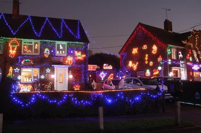 Households' Christmas light displays