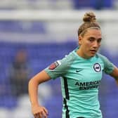 Maisie Symonds earned Brighton three points with a well-taken last gasp freekick at the Amex Stadium