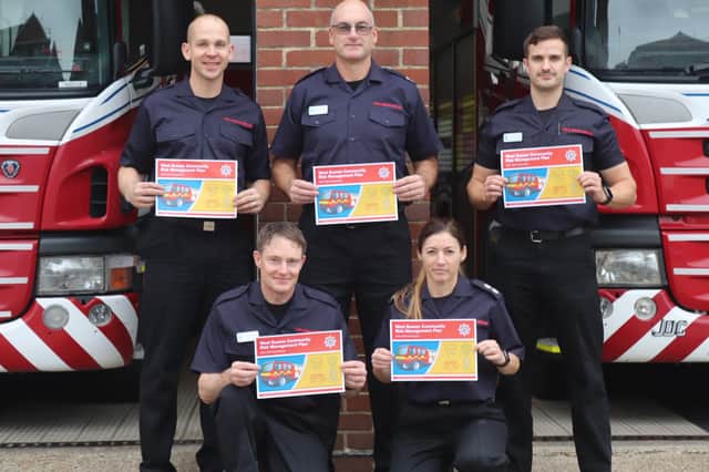 West Sussex Fire and Rescue Service staff highlighting the consultation