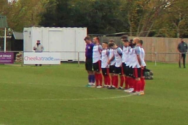 Two minutes of silence was observed before the kick off of the home league match between Horsham YMCA and Lingfield  to remember and honour those who paid the price for freedom in two world wars and in conflicts since.