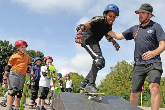 Tuition in skateboarding skills is amongst the free activities on offer