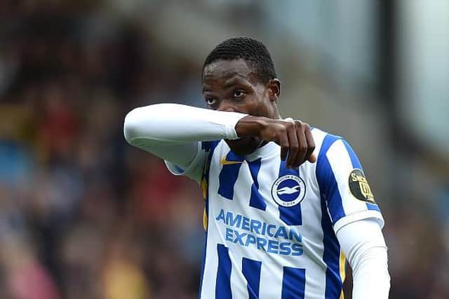 Brighton midfielder Enock Mwepu will hope to be fit to face Aston Villa this Saturday
