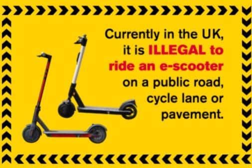Police said there is increased public concern about road safety with reports of e-scooters riding on pavements, and 'frequent crime reports linked to e-scooters'.