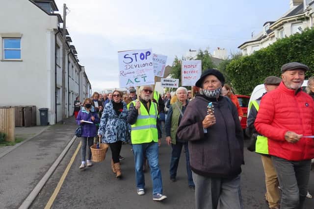 Protest against overdevelopment in Shoreham (Photo by Andy Horton)