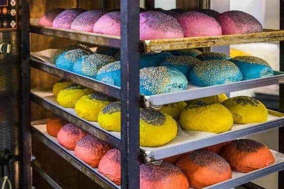 Colourful Flower Burger buns