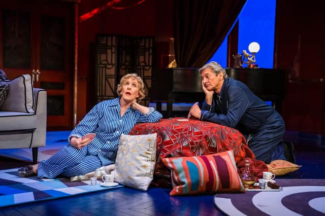 Patricia Hodge as Amanda and Nigel Havers as Elyot in Private LIves - pic by Tristram Kenton