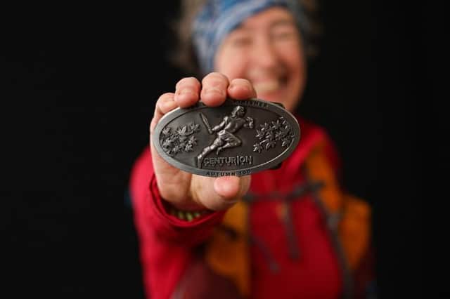 Elizabeth Hilton with her medal